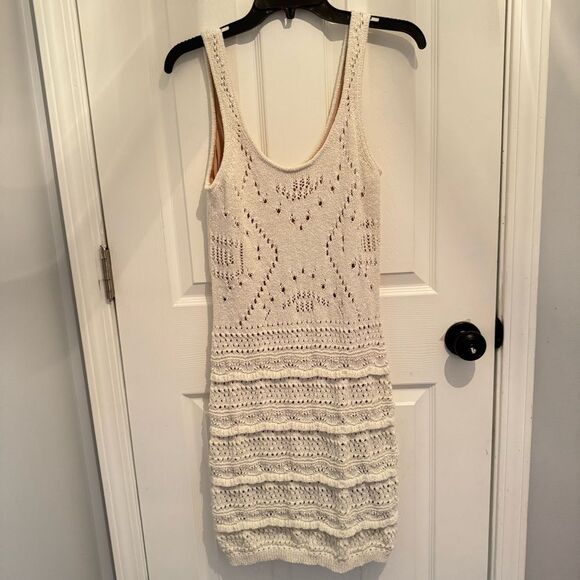 Rachel Zoe Cream Knit Sleeveless Dress - Picture 1 of 6